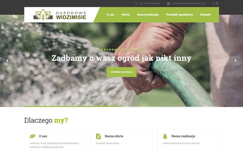 realizacja strony internetowej Ogrodowe Widzimisie Gorzów Wielkopolski